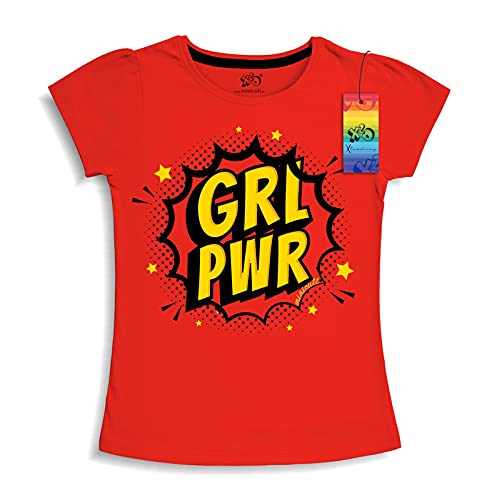 Image of minicult Girls Half sleeeves Cotton Tshirt with Cute Prints and Colorfull (Unicorn)(Pack of 3)