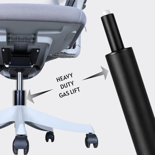Image of Varaha Heavy Duty Class 4 SS Heavy Duty Gas Lift Hydraulic Cylinder Spring | Universal Size | 5 Years Warranty | Adjustable Height Revolving Chair Lifter | Chair Accessories | Strong Support | Black