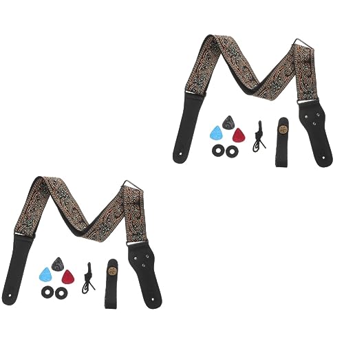 Vaguelly 2juegos Correa De Guitarra Kit De Accesorios Para Guitarra Eléctrica y Acústica Resistente La...