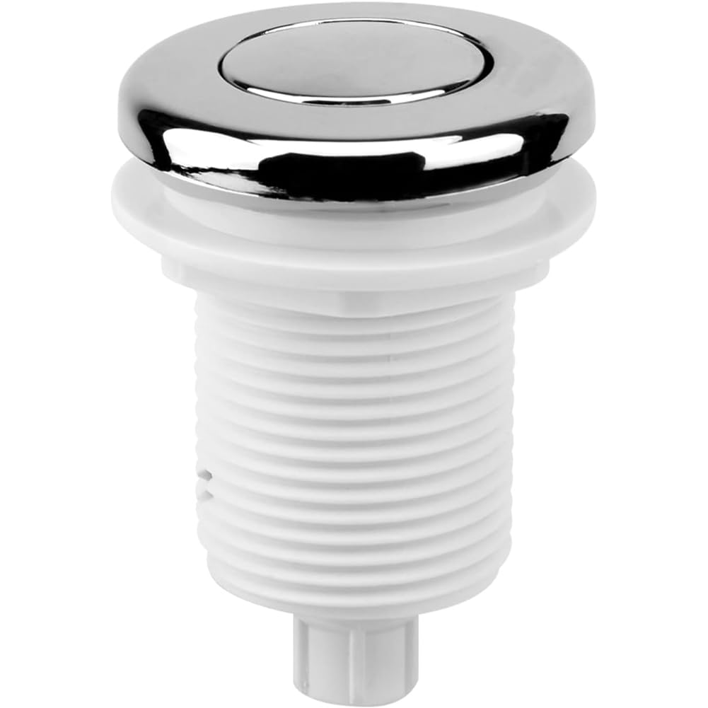 Vjsujehgy Tub Spa Massage Bath Garbage Disposal Air Push Button Garbage Disposal Sink Top Air Switch Button (White,Size:32mm)