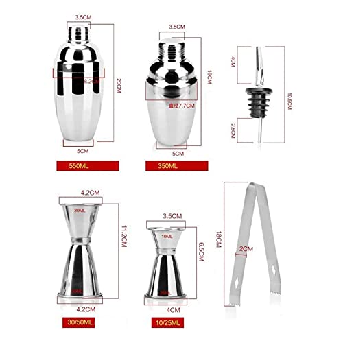 Set de Coctelera Profesional con 12 Piezas Acero Inoxidable miniatura 3