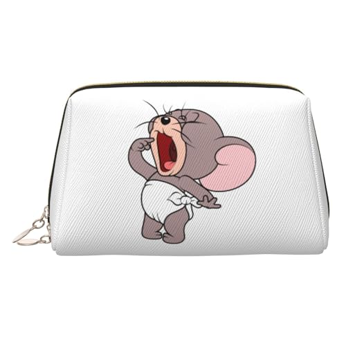 化粧ポーチ トムとジェリー レディース メイクポーチ 化粧バッグ メンズ トラベルポーチ レザー 小物入れ かわいい おしゃれ 可愛い 化粧品収納 大容量 防水 多機能 旅行 持ち運び便利