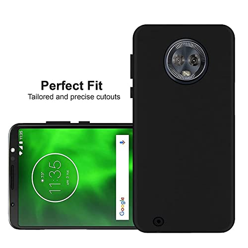 Image of Mobile Back Cover Case for Moto G6 (Silicone Case|CameraProtection|Black SC1510)
