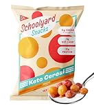 Schoolyard Snacks Fruity Keto Cereal - High Protein & Gluten Free Breakfast - 12g Protein, 1g Net Carbs - Low Calorie, Grain Free & Sugar Free Crunchy Cereal - Healthy Snack Made in the USA - 12 Pack
