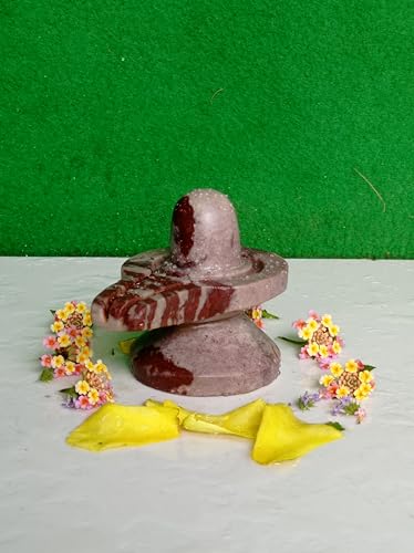 Image of Akhand Shivling Natural & Origanal Narmada Stone Shivling, Narmadeshwar 4 x 4 Inch Akhand Shivling. [Size:- 4 x 4] (Multicolor)