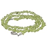 Lebensquelle Plus Peridot Splitterkette Edelstein Kette | 45+5 cm Verlängerung und Karabiner Verschluss
