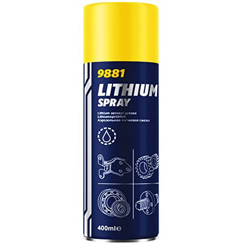 Mannol 400ml Aerosol Lubricant Spray Lithium Grease Universal High Performance Water Resistant