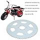 Powersport-Kettenrad, Akozon 65 Zähne Powersports Kettenräder, Kettenrad, 6 Löcher 37 Mm Kettenradteile aus Kohlenstoffstahl für Go Kart Mini Bike