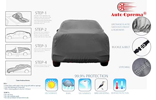 Image of Auto Oprema Trend Water and Heat Resistant Car Body Cover (Premium Grey with Mirror) Compatible with Maruti Ciaz 2021 Car Bumper to Bumper Accurately.