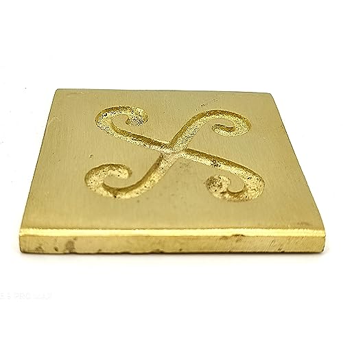 Image of Plus Value Brass Spiral Block for North-West Entrance Main Door Bedroom Kitchen Toilet Vastu Dosh Nivaran Remedies Products Items for Home & Office