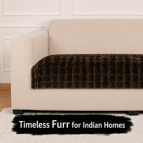 Image of STITCHNEST 'Haven Soft Series' 2 Seater Sofa Cover |Premium Velvet Fabric, Washable & Durable Furniture Cover for Modern Living Rooms