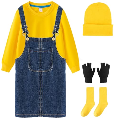 [TUAHOUS] �n���E�B�� �q���� �R�X�v�� ���̎q �L�b�Y �R�X�`���[�� �ϑ� 6�_�Z�b�g ���� ���K�l �X�q �X�g���b�v�̃X�J�[�g ��� �\�b�N�X ���ł��� �p�[�e�B�[ �L�O�ʐ^ �C�x���g (�C�G���[, 110CM) [���s�A���i]