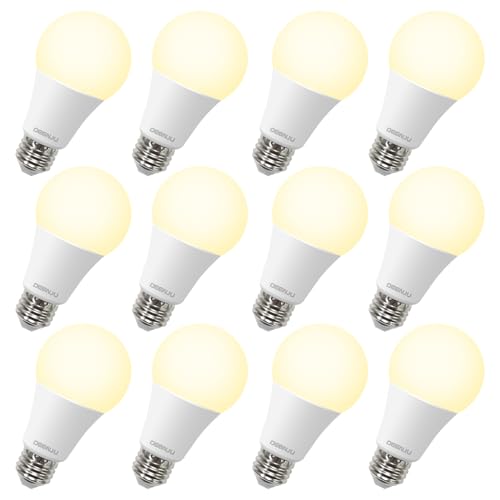Image of DEGNJU A19 LED Light Bulbs 100W Equivalent 2700K Soft White, 1500 Lumens, E26 Base, Non-Dimmable, 13W Bright White for Bedroom Home Office, 12 Pack