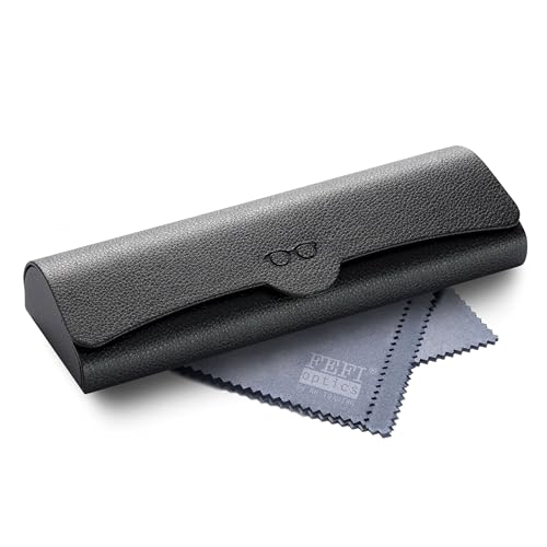 FEFI Wysokiej jakości twarde etui na okulary ze sztucznej skóry z magnetycznym zapięciem na magnes, elegancki, klasyczny i nowoczesny design, do okularów, okularów do czytania i okularów