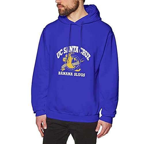 UC Santa Cruz Banana Slugs Men s Fashion Long Sleeve Shirts Hooded Sweatshirt Hoodie Pullover No Pocket Blue