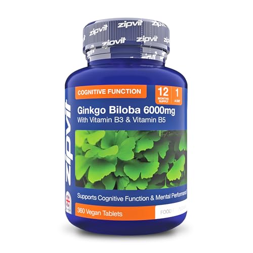 Zipvit Ginkgo Biloba Tablets, 6000mg, 360 Vegan Tablets
