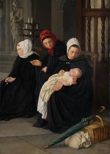 Tableau Il Battesimo Alphonse Legros - Impression d'Art Abstraite ARToPHIIU pour Salon 60x90cm