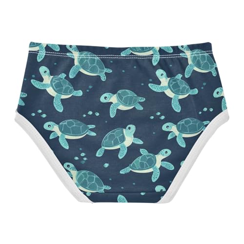 Girls Underwear Soft Cotton Turtle Kids Panties in Sizes 2/3t, 4t, 5t, 6 and 82