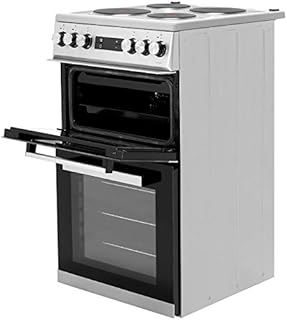 Beko KDV555AS 50cm Electric Cooker with Solid Plate Hob - Silver - A/A Rated