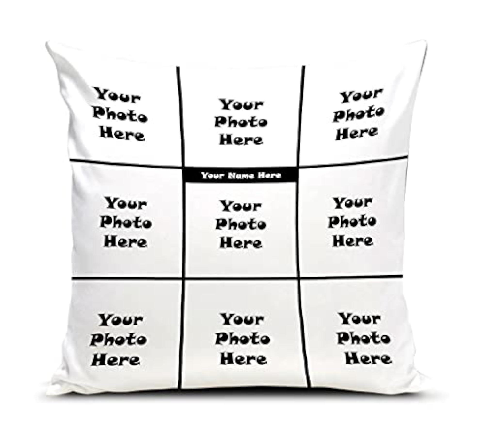 Polyester Photo Cushion for Gift on Birthdays, 12x12In