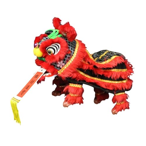 Menolana Hand String Puppet with Rod Asian Figurine Puppet Souvenir 2025 Crafts Handmade Puppet for Adults Parades Kids Children Gifts, Black Red