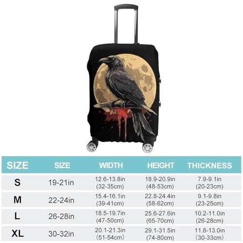Cow Moon Travel Luggage Cover for Suitcase 19-32 Inches Elastic Washable Baggage Protector2