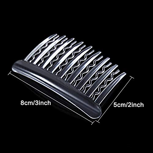 Gejoy B07MLFXPZS 12 Pieces Plastic Teeth Hair Combs Tortoise Side Comb Hair Accessories thumb #4