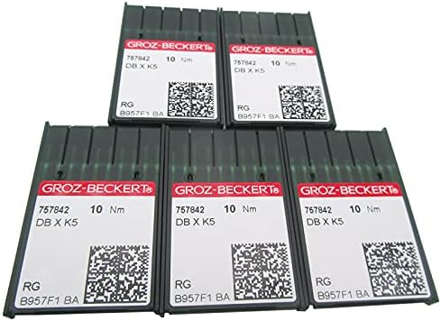 50PCS Groz Beckert DBXK5 Industrial Embroidery Machine Needles in CKPSMS Clear Plastic Box Compatible with/Replacement for Tajima Brand Barudan Brand SWF Brand (80/12)