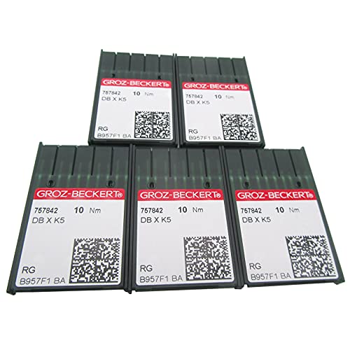 50PCS Groz Beckert DBXK5 Industrial Embroidery Machine Needles in CKPSMS Clear Plastic Box Compatible with/Replacement for Tajima Brand Barudan Brand SWF Brand (80/12)