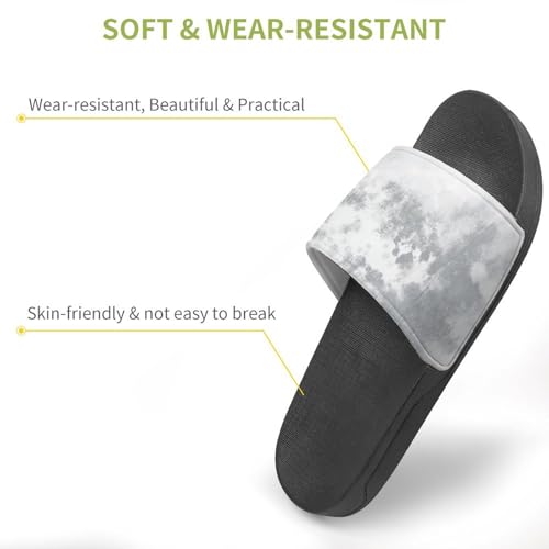 Brush Gray Tie Dye PVC Slippers Sandals for Women Men Open Toe Soft Cushioned Non-Slip Sandal for Indoor Outdoor3