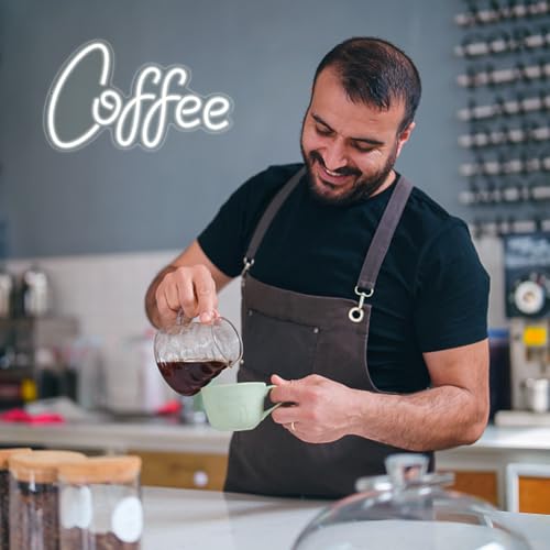 Image of Coffee Neon Sign Led Coffee Sign for Wall Decor, USB Powered Neon Signs for Cafe Bar Wall Decor Cafe Restaurant Shop Window Kitchen