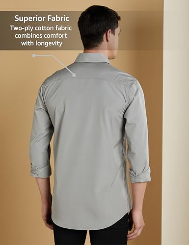 Image of Symbol Premium Men's Casual Cotton Poplin Shirt (Regular Fit)
