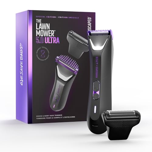Image of MANSCAPED The Lawn Mower 5.0 Ultra TCS Special Edition Men's Groin & Body Hair Trimmer - Dual-Head SkinSafe Trimmer & Foil Blades, Waterproof Wet /Dry Groomer, USB-C Rechargeable with Travel Case