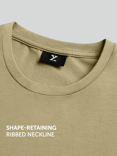 Image of XYXX Men's Iconique Solid Supima Cotton Slim Fit T-Shirt | Super Soft Half Sleeve Tshirts with Superior Colour Retention