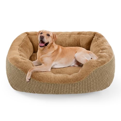 Image of INVENHO Large Dog Bed, Washable Orthopedic Warming Soft Sleeping Durable with Anti-Slip Bottom