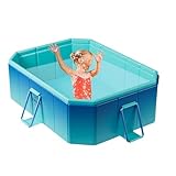 Piscina – Piscina plegable para, piscina infantil para mascotas, piscina de verano imprescindible para | Bañera para gatos no inflable y bañera al aire libre para jardín