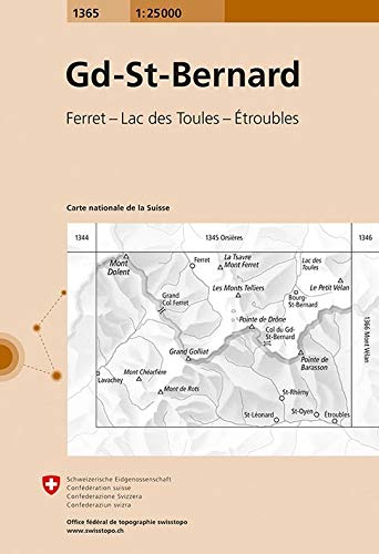 Télécharger Carte de randonnée : Grand St-Bernard Gratuit