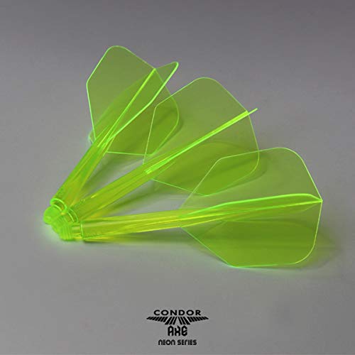 Plumas Condor Axe Shape Neon Naranja, Tamaño S 21.5mm, Pack De 3 Unidades Para Dardos