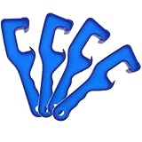 HIAKDOFT 4 piezas Abridor de Tapas para Cubos Plástico Resistente Antióxido Azul para Hogar Industria Fácil Uso Abridor Cubos Pintura