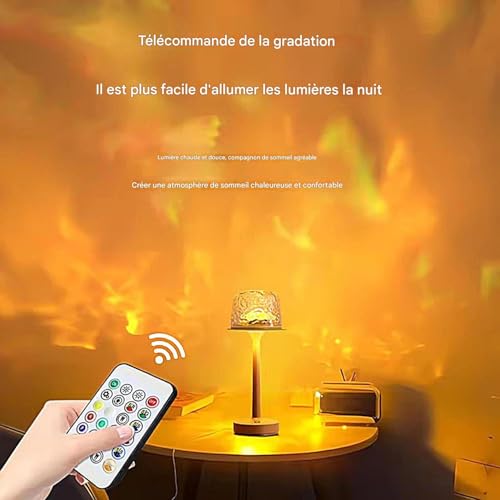 Projecteur LED pour chambre avec télécommande et 16 couleurs de veilleuse d'ambiance - 3