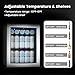 COWSAR 1.7 Cu. Ft Mini Beverage Refrigerator, 68 Cans, 16 Bottles Compact Drink Cooler with Glass Door & Touch Controls for Home, Office Bar