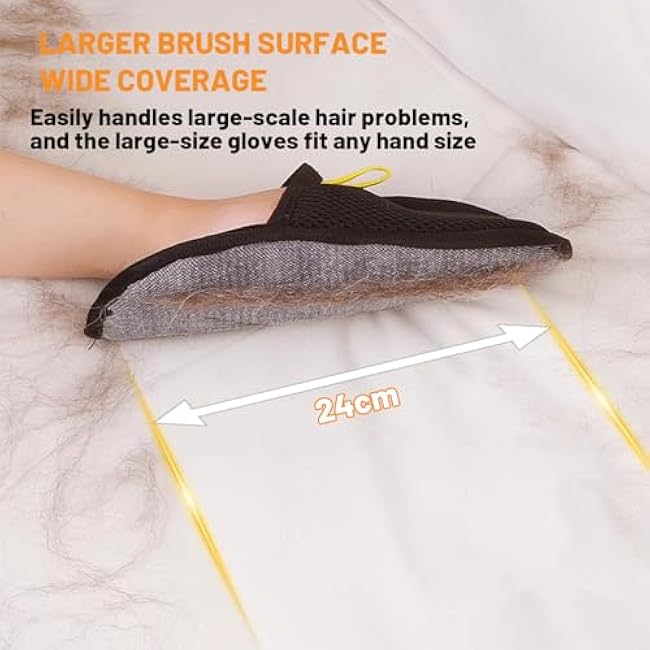Shedly Sweep Pro, Pet Hair Removal Glove, Reusable Washable Electrostatic Pet Hair Removal Glove, Perfect for Clothing, Couch, Carpet, Car Seat (1PCS)-vqEwnL5K