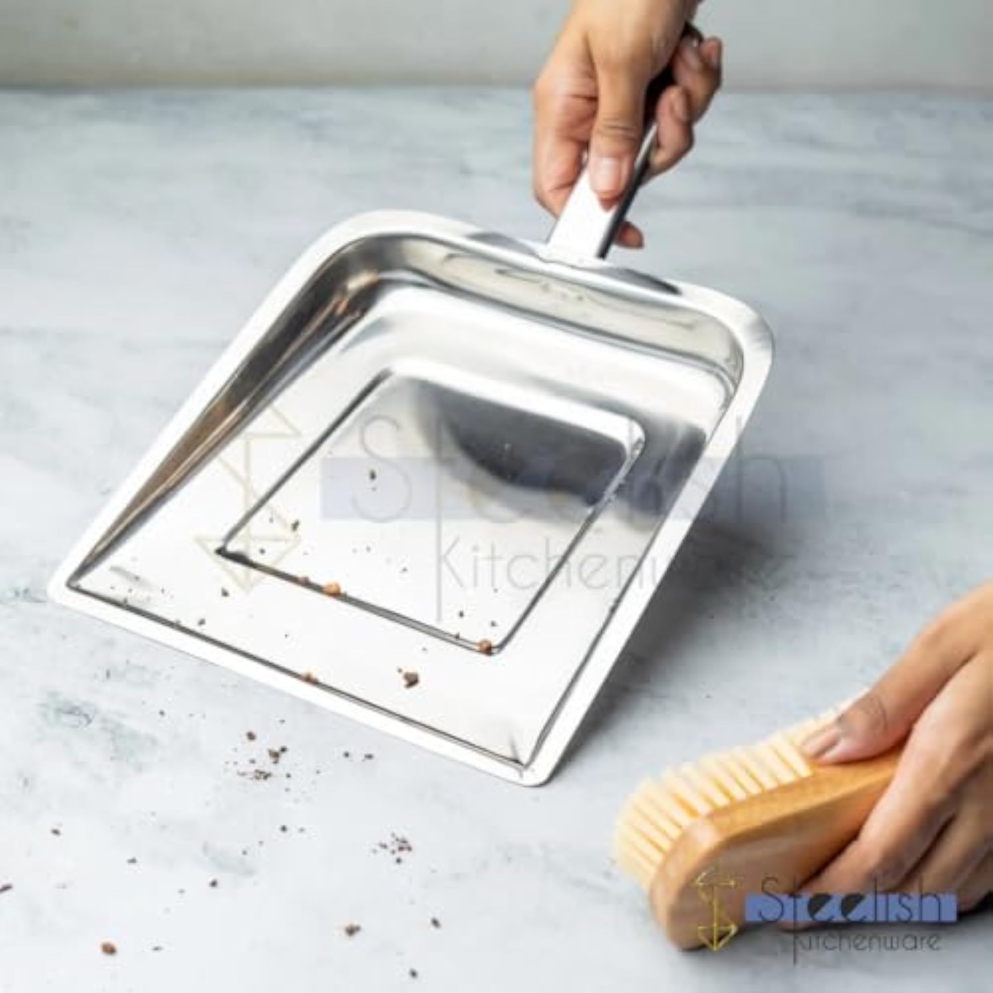 Stainless Steel Dustpan (Supdi) - Pack of 2