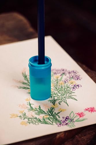 KUM AZ1028616-B - Anspitzer mit Behälter 1870 Mini K1, blau, 5 Spitzer, Behälterspitzer