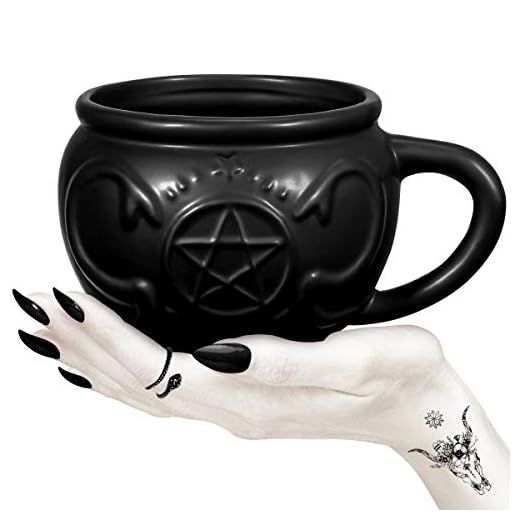 UPKOCH Taza 3D de bruja gótica, taza de té de porcelana para Halloween, taza de café, taza de café, novedad gótica