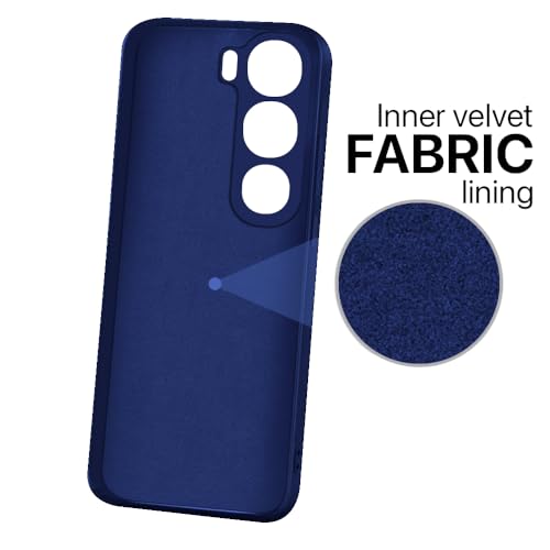 Image of amazon basics Mobile Cover for Vivo Y31 5G | Full Camera Protection | Premium Liquid Silicon Case | Flexible Bumper Case for Vivo Y31 5G (Dark Blue)