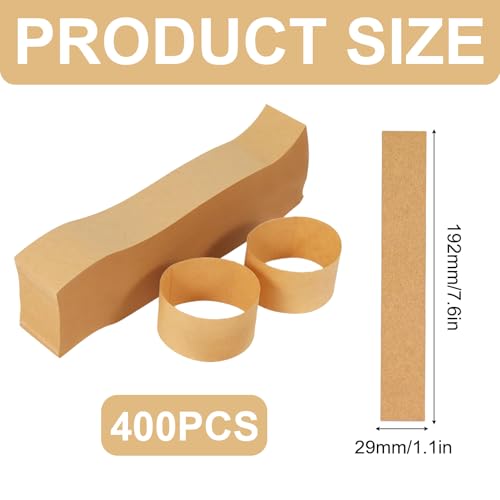 400 Stück Geldschein Banderolen, Selbstklebend Geldbänder 192 x 29 mm, Währung Rechnung Band, Geldscheinverpackungen Geld-Bargeldbänder, Geldumschläge Geldbänder für Noten Wraps Geld organisieren