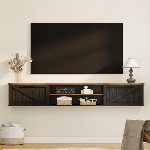 ALLSTAND 70 inch Farmhouse Floating TV Stand