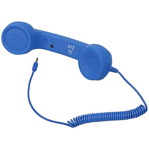 Picysa Combiné de Téléphone Rétro, combiné Téléphonique Rétro Vintage de 3,5 Mm, Récepteur de Téléphone Portable, Micro, Haut-Parleur pour...