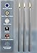 Hyoola Tall Taper Candles - 10 Inch Dripless, Unscented Dinner Candle, Paraffin Wax with Cotton Wicks - 8 Hour Burn Time, Dark Grey (Pack of 12)